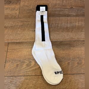 Brand New Softball Socks White and Black Size 9-11